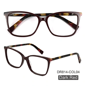 Factory wholesale high quality acetate optical frames square multicolor eyewearD