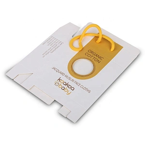 foldable transparent window box towel packaging design with handles