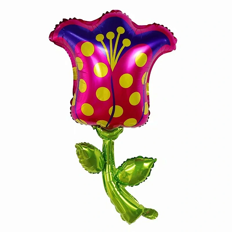 New Design 49*92 cm Rose Sunflower Shaped Foil Helium Balloons Birthday Party Decorations