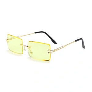 Weekly Deals Women hot selling Square Rimless Sunglasses