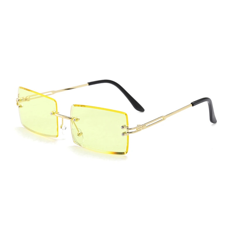 Weekly Deals Women hot selling Square Rimless Sunglasses