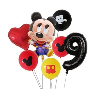 7pcs Cartoon Mickey Minnie Mouse Foil Balloons Set Globos For Baby Shower Kids Happy Birthday Party Decorations