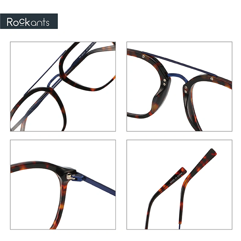 china wholesale classic acetate optical frame double bridge ready goods man eyeglasses