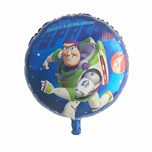 Hot Sale Birthday Party Decoration Balloon 18 Inch Round Shape Buzz Lightyear Foil balloon