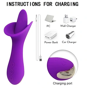 Tongue licking vibrator Lily flower G sport  Clitoris Stimulator sextoy adult toy