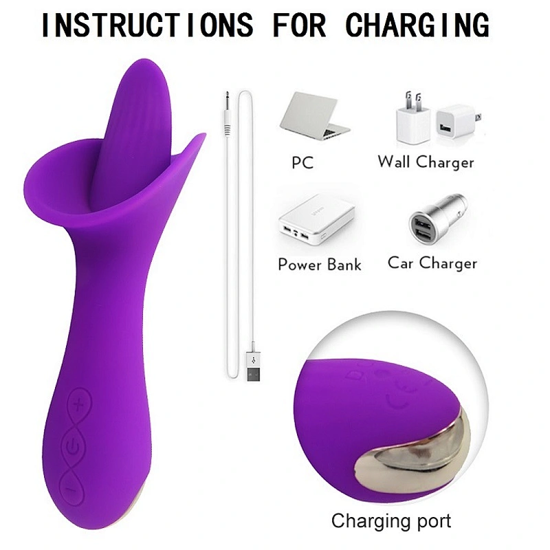 Tongue licking vibrator Lily flower G sport  Clitoris Stimulator sextoy adult toy