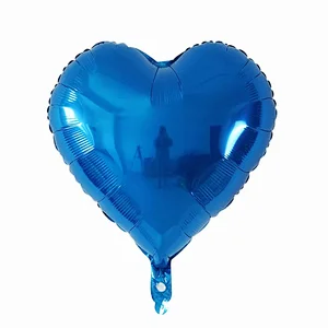 Multiple Color 18 inch Plain Pure Heart Shaped Foil Helium Balloons Birthday Party Decorations
