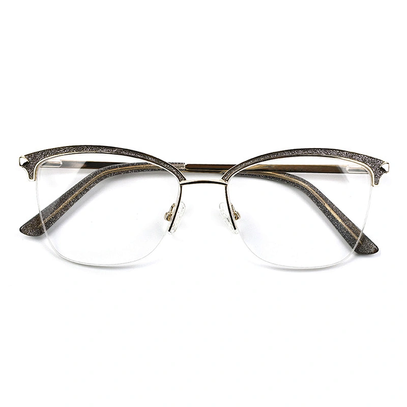 Luxury shining high quality women's metal optical glasses eyewear eyeglasses frames