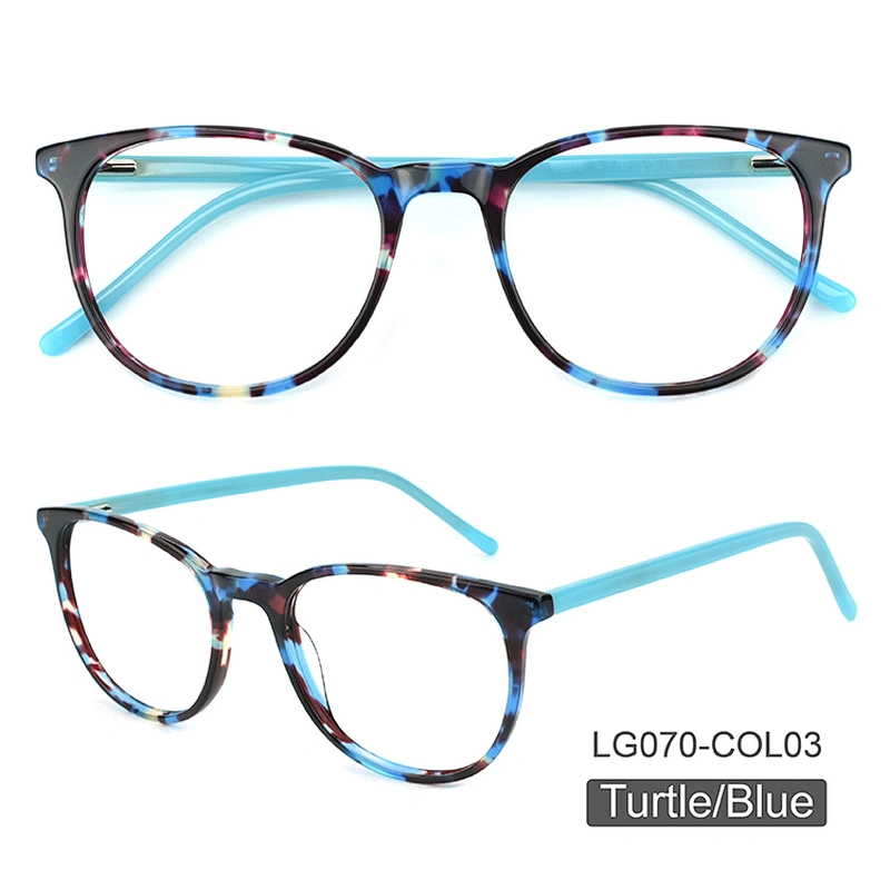 LG070 New look acetate eyewear optical frames with pattern demi