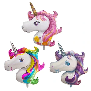 Large Size Unicorn Foil Helium Balloons Birthday Party Decorations for Girls Women