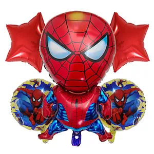 Wholesale Children Birthday Party Decoration Cartoon Foil Balloon Iron Man Spiderman 5PCS Set