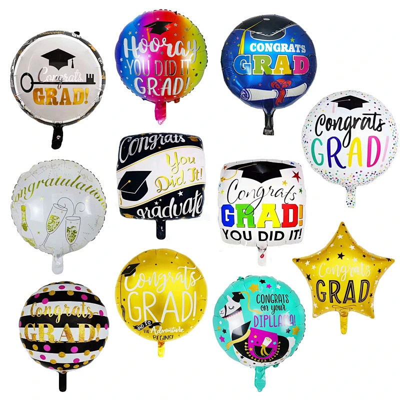 Hot Sale 18 Inch Square Shape Party Decoration Foil Balloon Graduation Balloons Manufactures