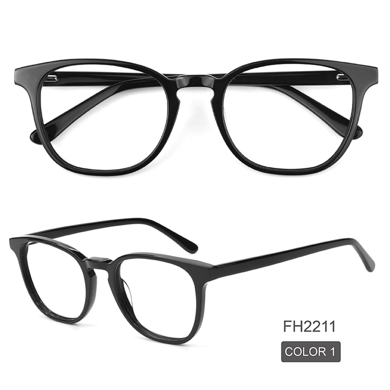 PH2211 competitive price inventory optical frames 6 colors round acetate eyeglasses