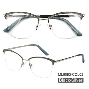 Luxury shining high quality women's metal optical glasses eyewear eyeglasses frames