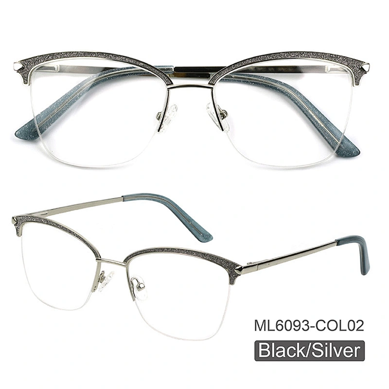 Luxury shining high quality women's metal optical glasses eyewear eyeglasses frames