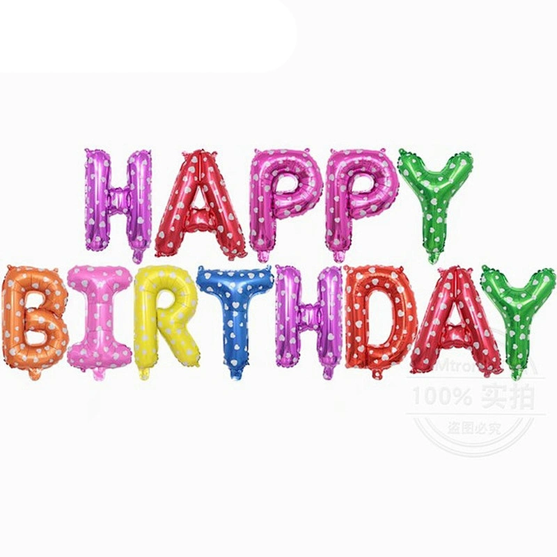 16 Inch Happy Birthday Letter Balloon Set Banner Baby Shower Birthday Party Decoration Balloons