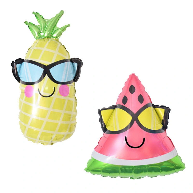 Hot sale fruit theme aluminum foil balloons orange/lemon/bananas/watermelon ect shaped balloon