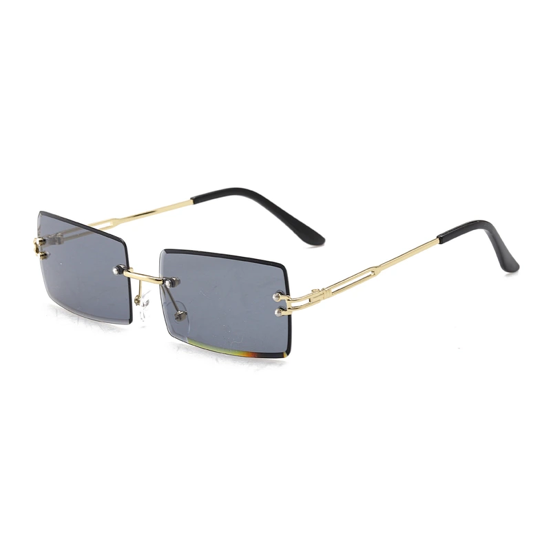 Weekly Deals Women hot selling Square Rimless Sunglasses