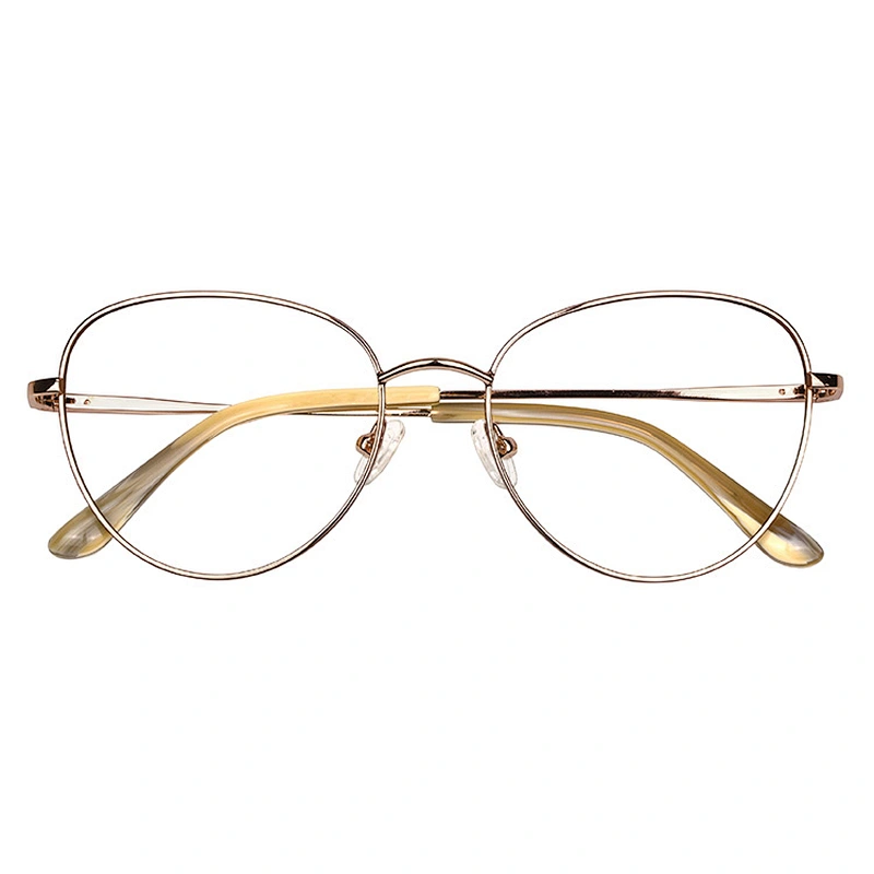amazon hot sell custom ready stock eye glass eyewear gold metal eyeglasses optical frames for shop