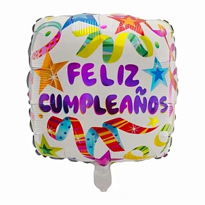 Multi-style 18 inch Spanish Happy Birthday Feliz Cumpleanos Foil Helium Balloons Birthday Party Decorations