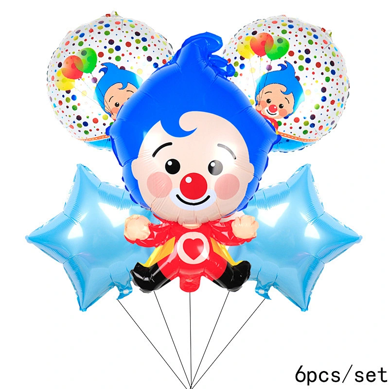 Cheap Cartoon Clown Foil Balloons Children Birthday Party Decorations Kids Lovely Clown Balls Baby Shower Air Globos Toys