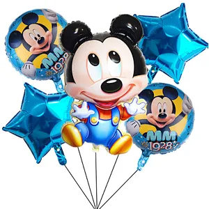 Wholesale Childre Birthday Party Decoration Cartoon Foil Balloon Mickey Minnie 5PCS Set