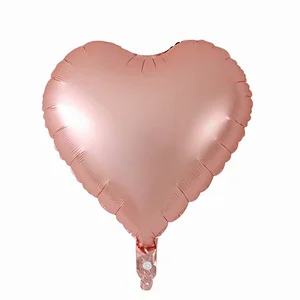 Multiple Color 18 inch Plain Pure Heart Shaped Foil Helium Balloons Birthday Party Decorations