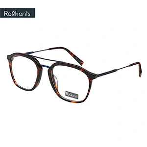 china wholesale classic acetate optical frame double bridge ready goods man eyeglasses