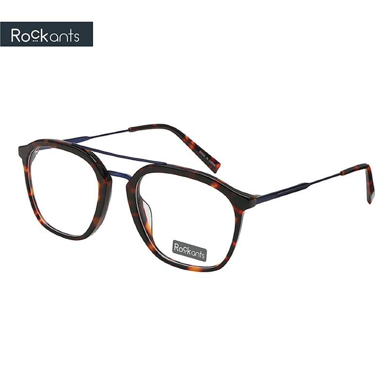 china wholesale classic acetate optical frame double bridge ready goods man eyeglasses