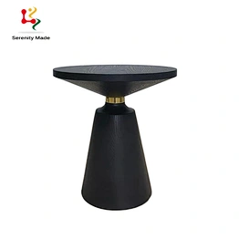 Round wood bar table