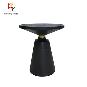 Round wood bar table