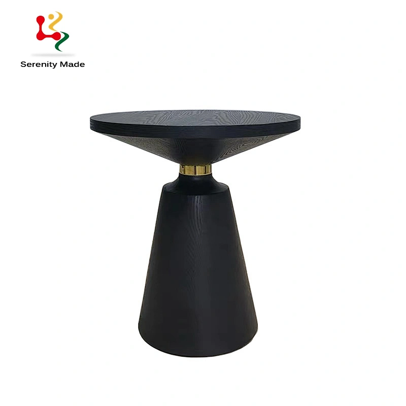 Round wood bar table