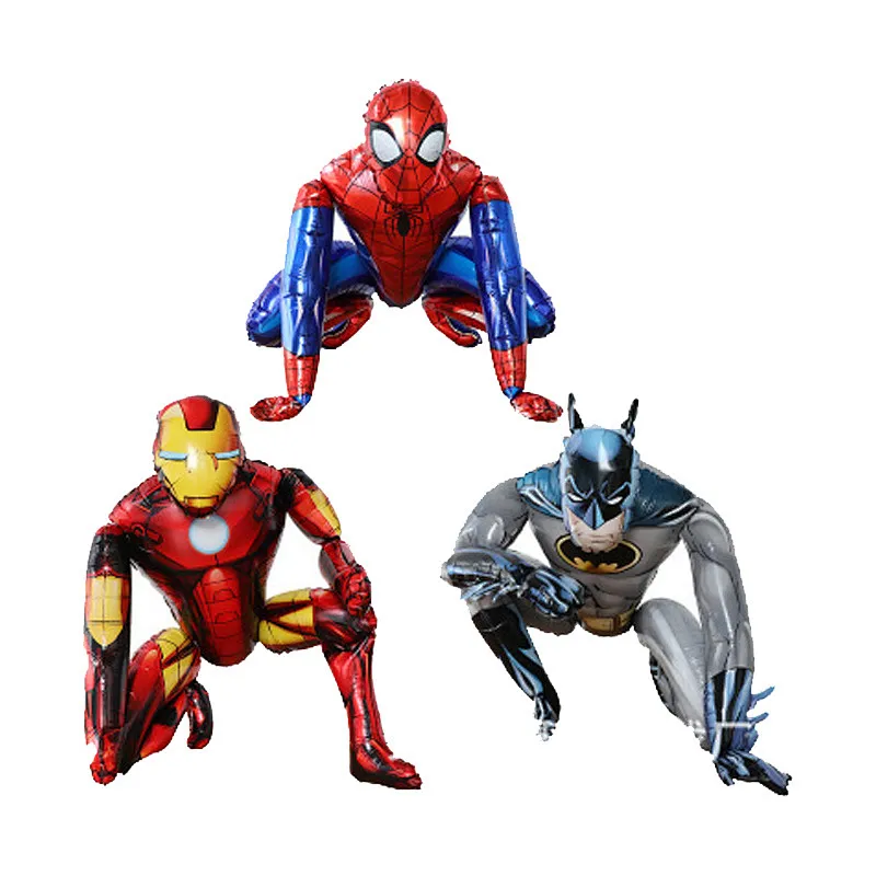 3D stereo assembly cartoon Super Heroes Cartoon Spider Man Ironman Balloon Party Balloons Toys Balloons