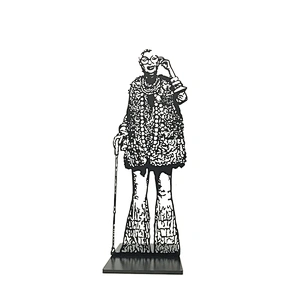 Black Powder Coated Steel Elder Lady