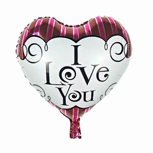18inch heart shape i love you Te Amo helium foil balloons globos Valentine's Day wholesale balloons party wedding decoration
