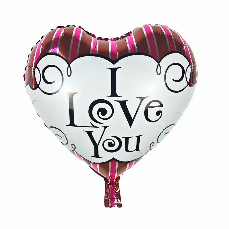 18inch heart shape i love you Te Amo helium foil balloons globos Valentine's Day wholesale balloons party wedding decoration