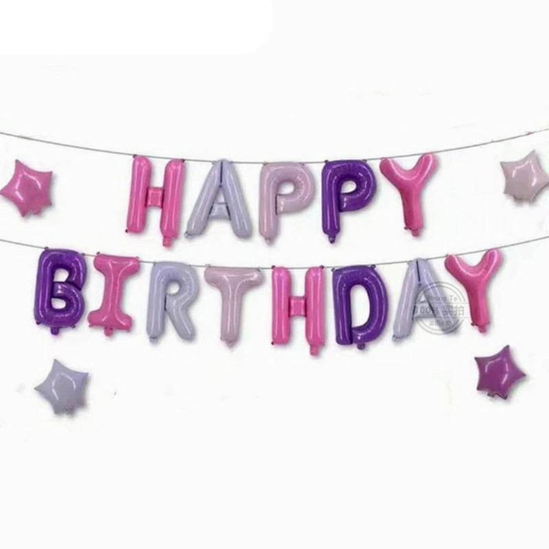 16 Inch Happy Birthday Letter Balloon Set Banner Baby Shower Birthday Party Decoration Balloons
