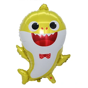 5pcs baby shark aluminum foil balloon sea animal theme birthday party decoration cartoon balloon set