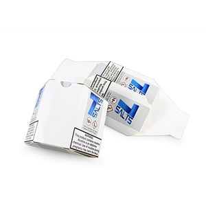 coated paper package box with irregular shape and matt lamination