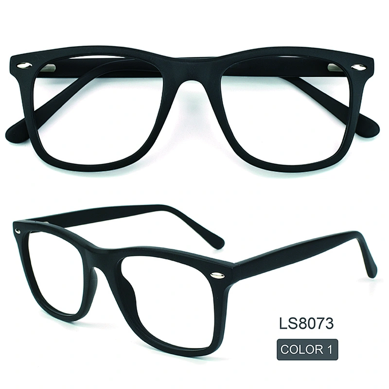 2021 Classic Fashion Unisex Black Square Acetate Clear Frames Optical Glasses Eyeglasses