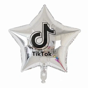Amazon hot sale 18-inch vibrato TikTok star aluminum foil helium balloon birthday wedding party decoration balloon