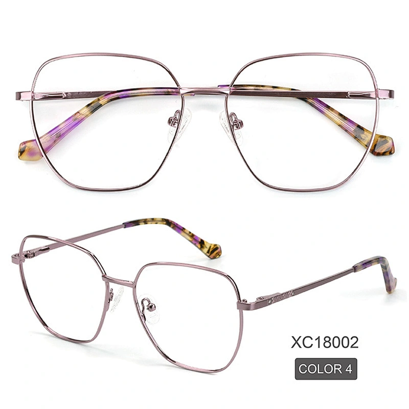 5 color fashionable metal big size optical frame newest design geometry eyewear frame