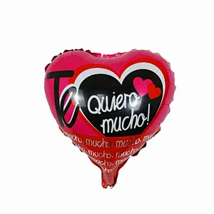 10 Inch Heart Shape Spanish Foil Balloons Wedding Party Valentine's Day Decoration Globos