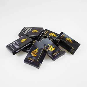 gold foil logo stamping paper package box for disposable vaping