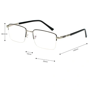 New fashion Custom hot sale square metal blue light blocking spectacle optical frame glasses for men