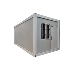 China prefab modular homes 20ft plat pack container home office/living kit set homes for sales