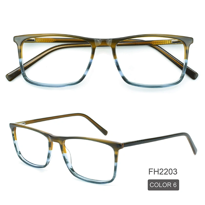 PH2203 ready to ship optical frames 6 colors square acetate eyewear factory wholesale eyewear