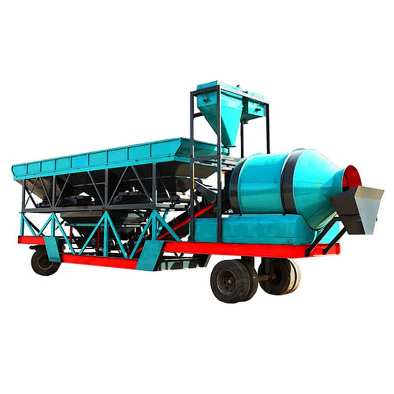 Automatic concrete mixing station