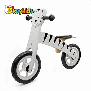 New design tiger shape wooden toddler bike no pedals for walking learning W16C204