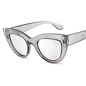 18004 Fashion Black Vintage Plastic Frames Women Cat Eye Sunglasses